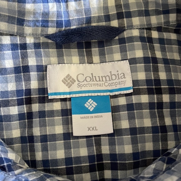Columbia Button Front Blue Stripe Shirt - Picture 3 of 3